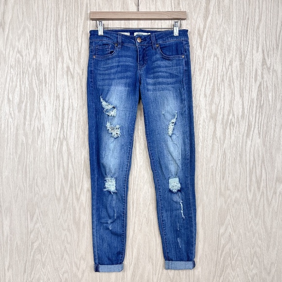 Wild Blue Denim - Wild Blue x Sadie Robertson Distressed Legging